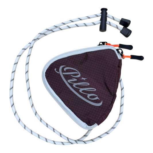 pillo triangle mini pouch burgundy