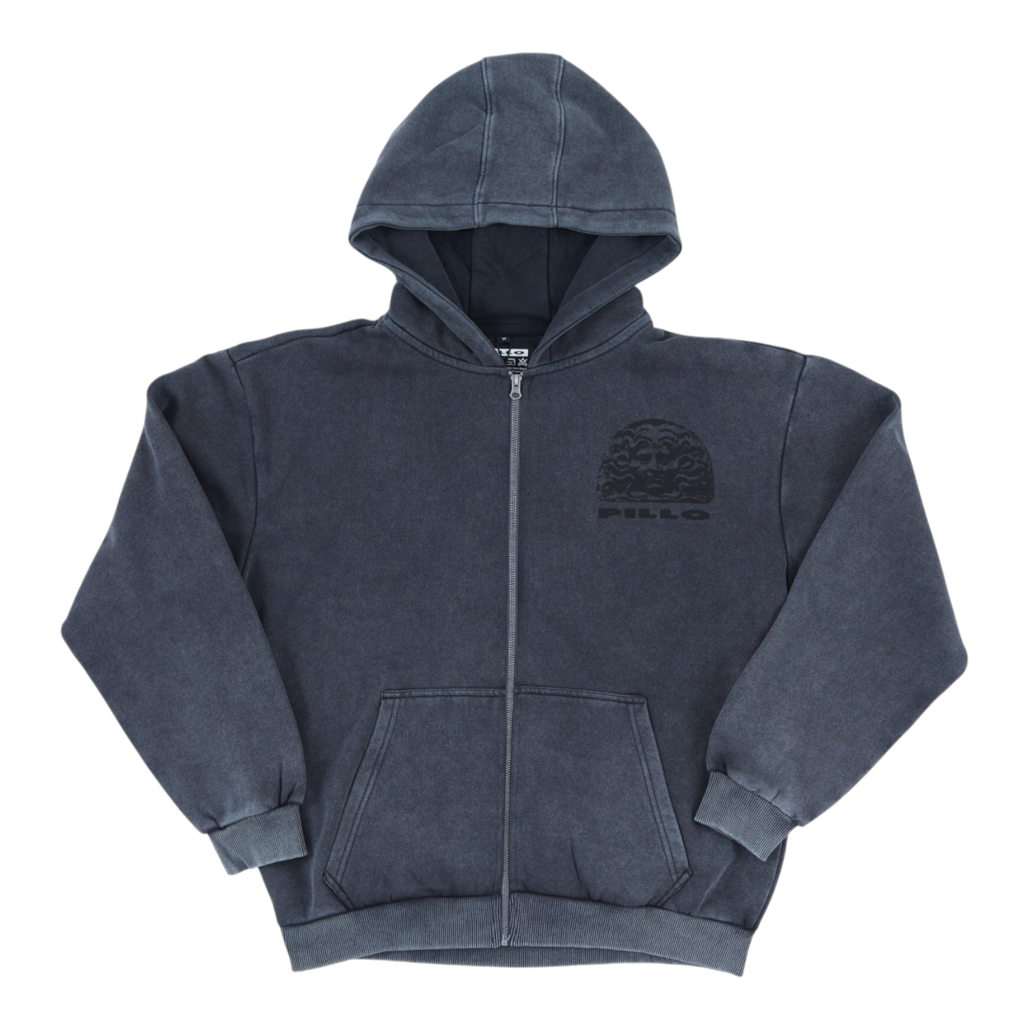 pillo washed zip hood