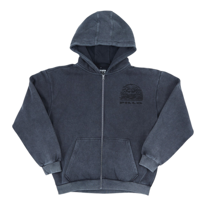 pillo washed zip hood