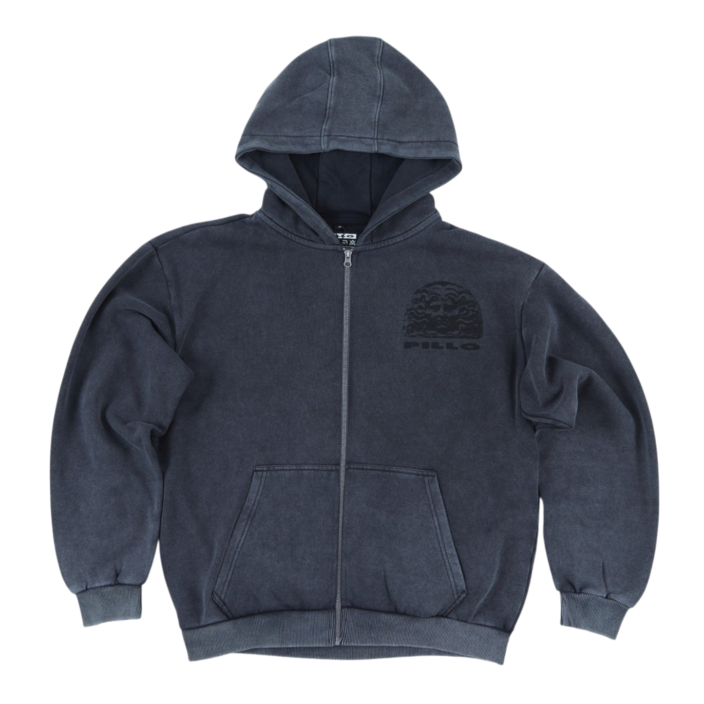 pillo washed zip hood