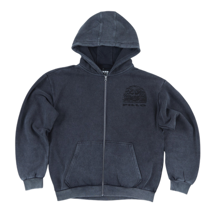 pillo washed zip hood