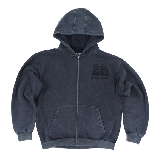 pillo washed zip hood